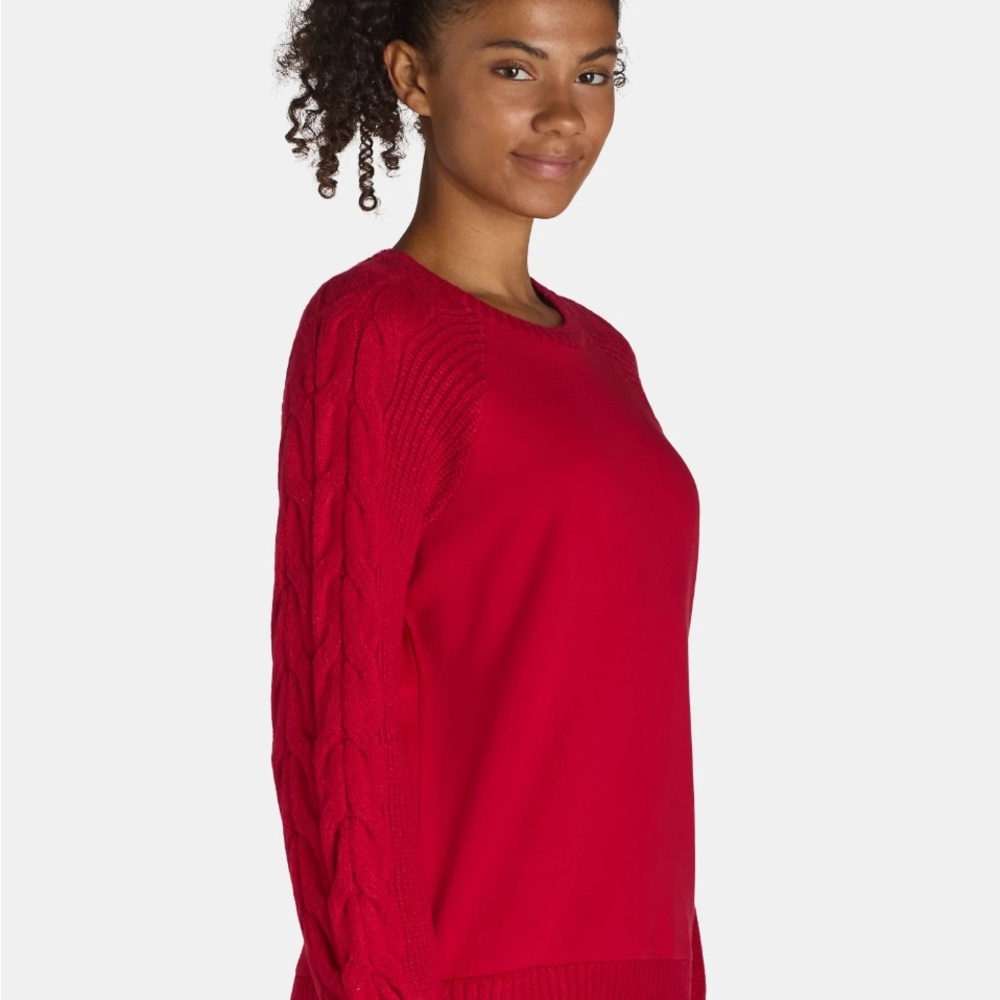 Mixed Media Crewneck Sweatshirt - Picture 2 of 5